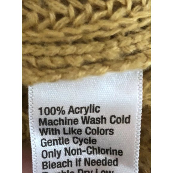 True Craft Pullover Sweater Long Sleeves ~ Loose Fitting ~ Dark Yellow~  Med - Picture 5 of 5